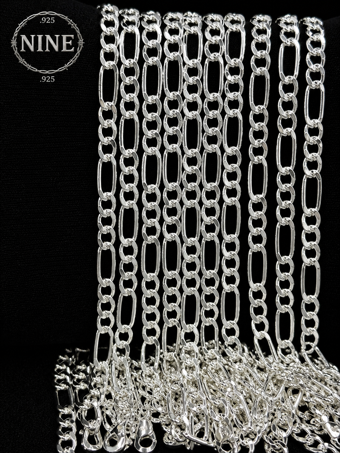CADENA ESTILO FIGARO 3x1 DIAMANTADA