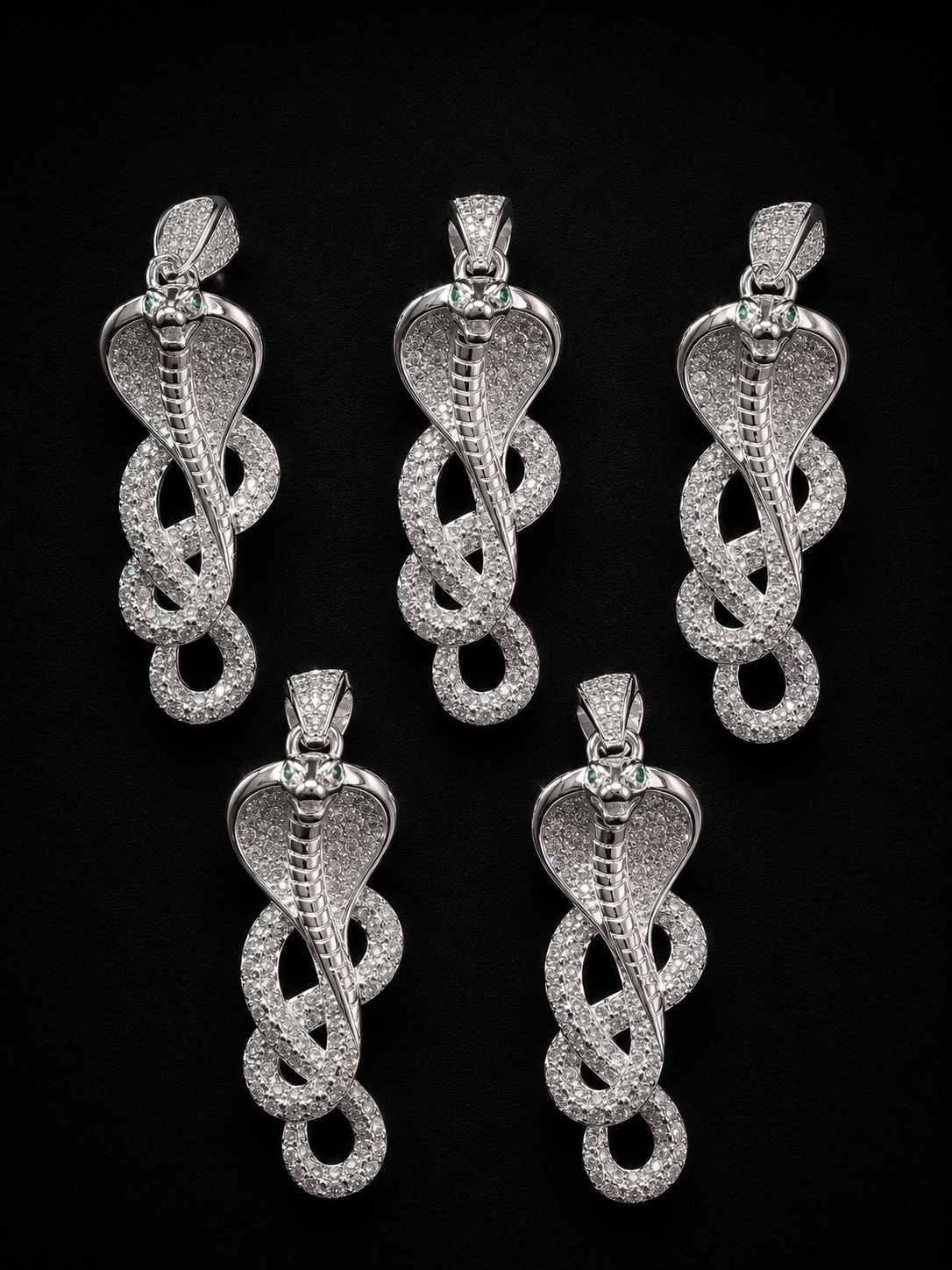 “ICED PENDANTS” SILVER .925